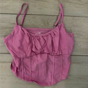 hollister pink bustier style top